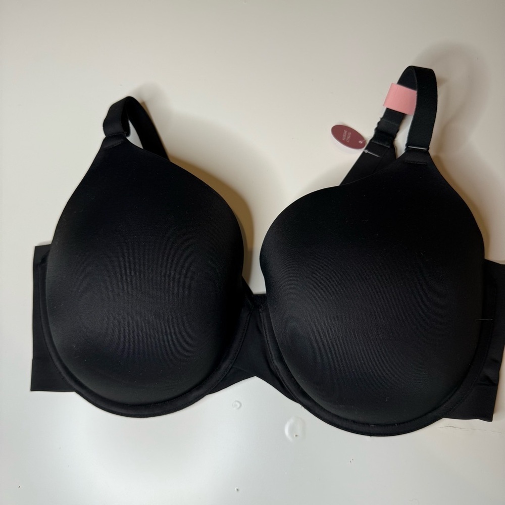 Cacique Lightly Lined Full Coverage Black Underwire Bra Size 38DDD NWT